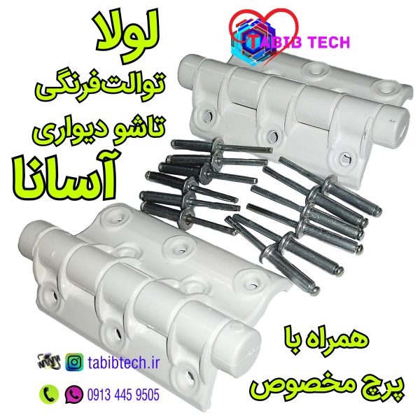 tabibtech.ir لولا یدک توالت فرنگی آسانا تاشو دیواری