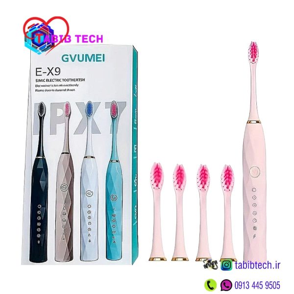 tabibtech.ir مسواک شارژی ویبره دار Gvumei مدل IPX-7 E-X9